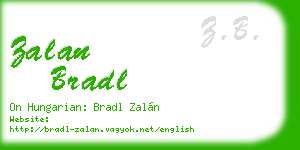 zalan bradl business card